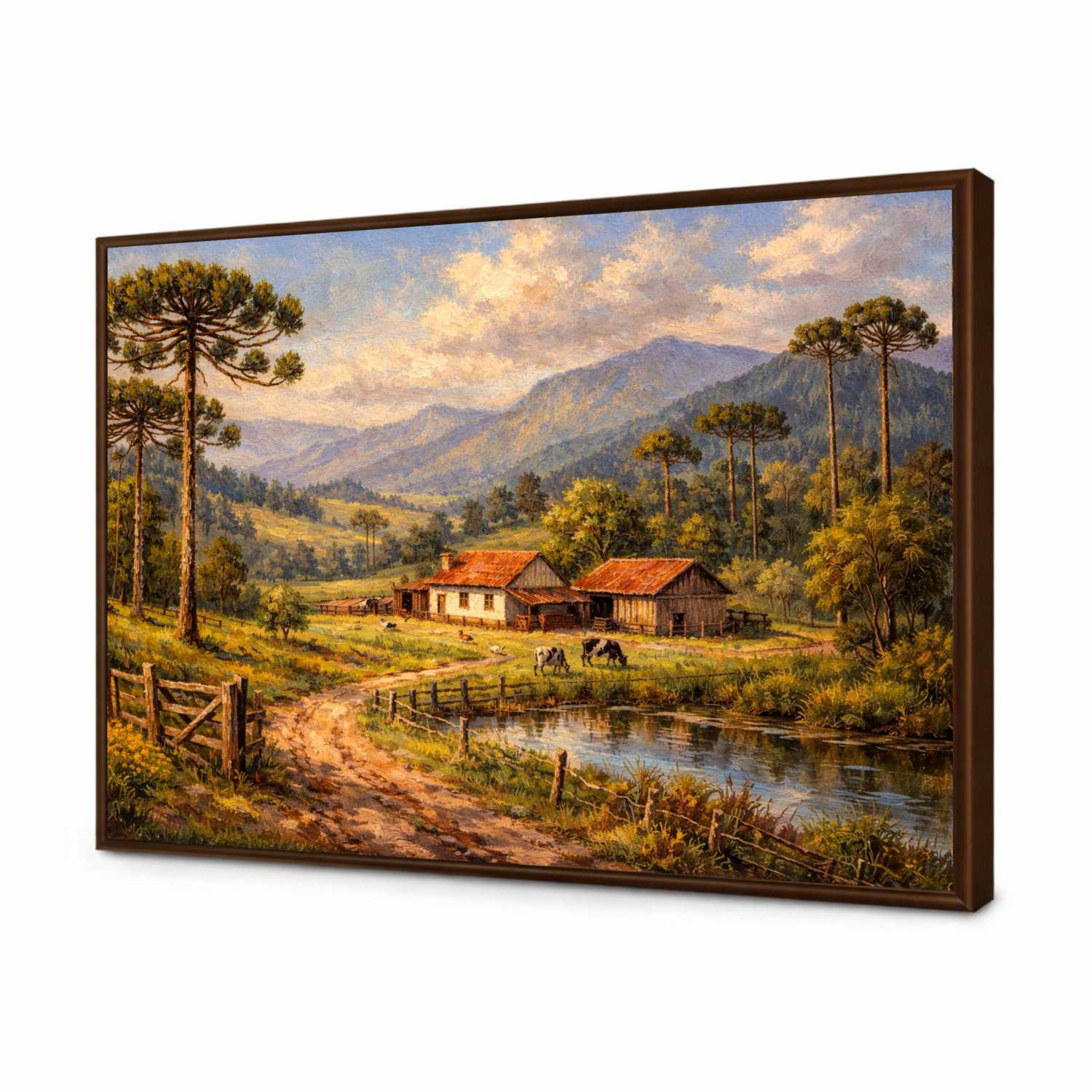 Quadro Decorativo Agro Fazenda Com Araucárias Do Sul Quadro Decorativo Agro Fazenda Com Araucárias Do Sul