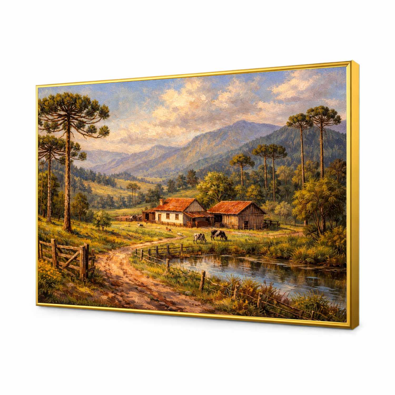 Quadro Decorativo Agro Fazenda Com Araucárias Do Sul Quadro Decorativo Agro Fazenda Com Araucárias Do Sul