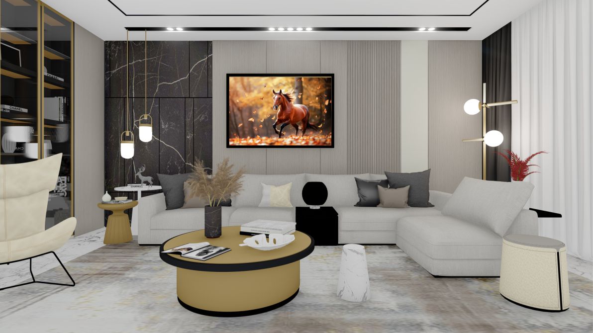 Quadro Decorativo Cavalo Correndo em Adesivo com Moldura Caixa