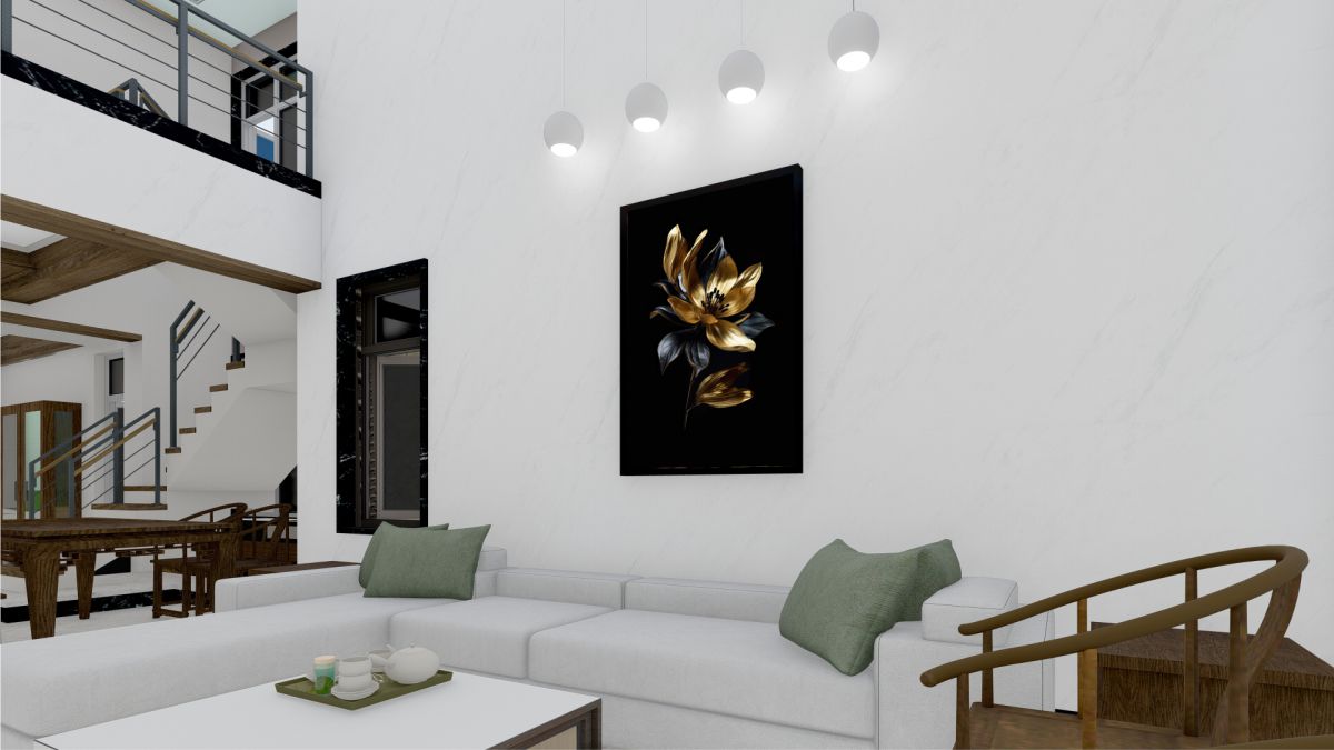 Quadro Decorativo Floral Luxo em Adesivo com Moldura Caixa