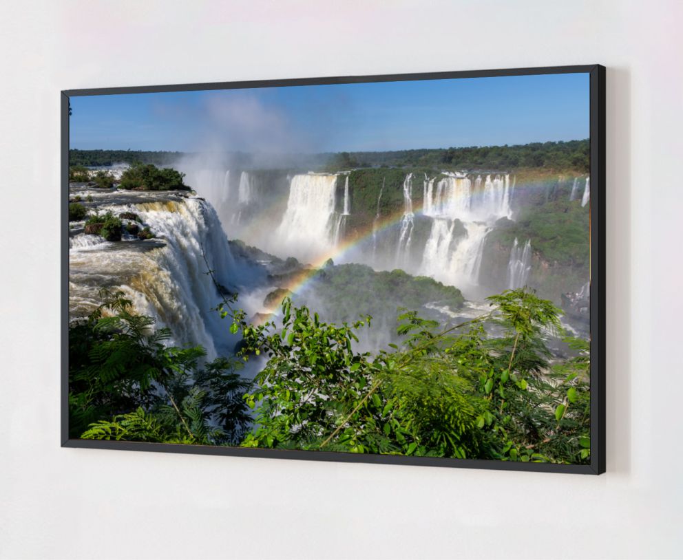 Quadro Decorativo Cataratas do Iguaçu em Adesivo com Moldura Caixa