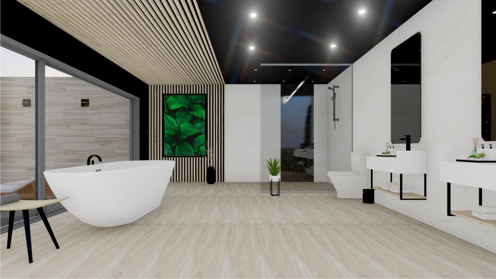 Quadro Decorativo Folhagens em Adesivo com Moldura Caixa