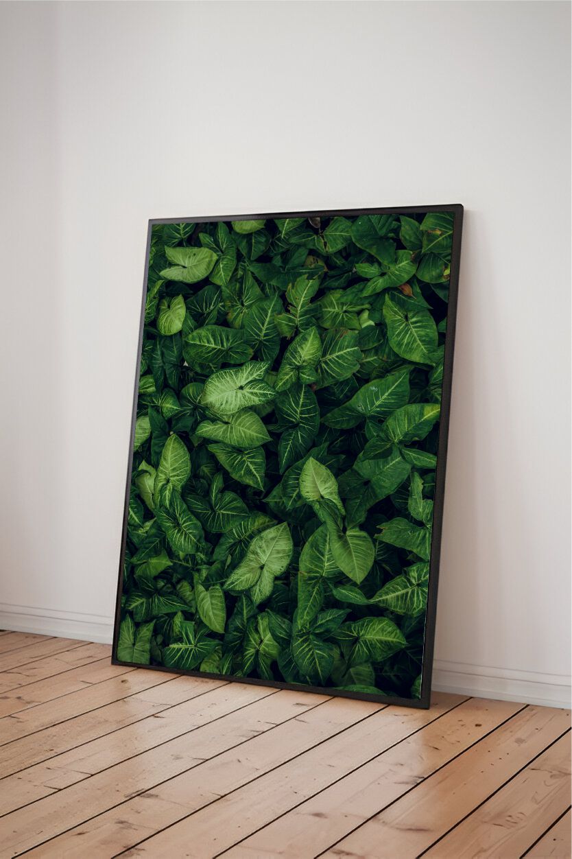 Quadro Decorativo Folhas Tropicais Moderno Biofílico