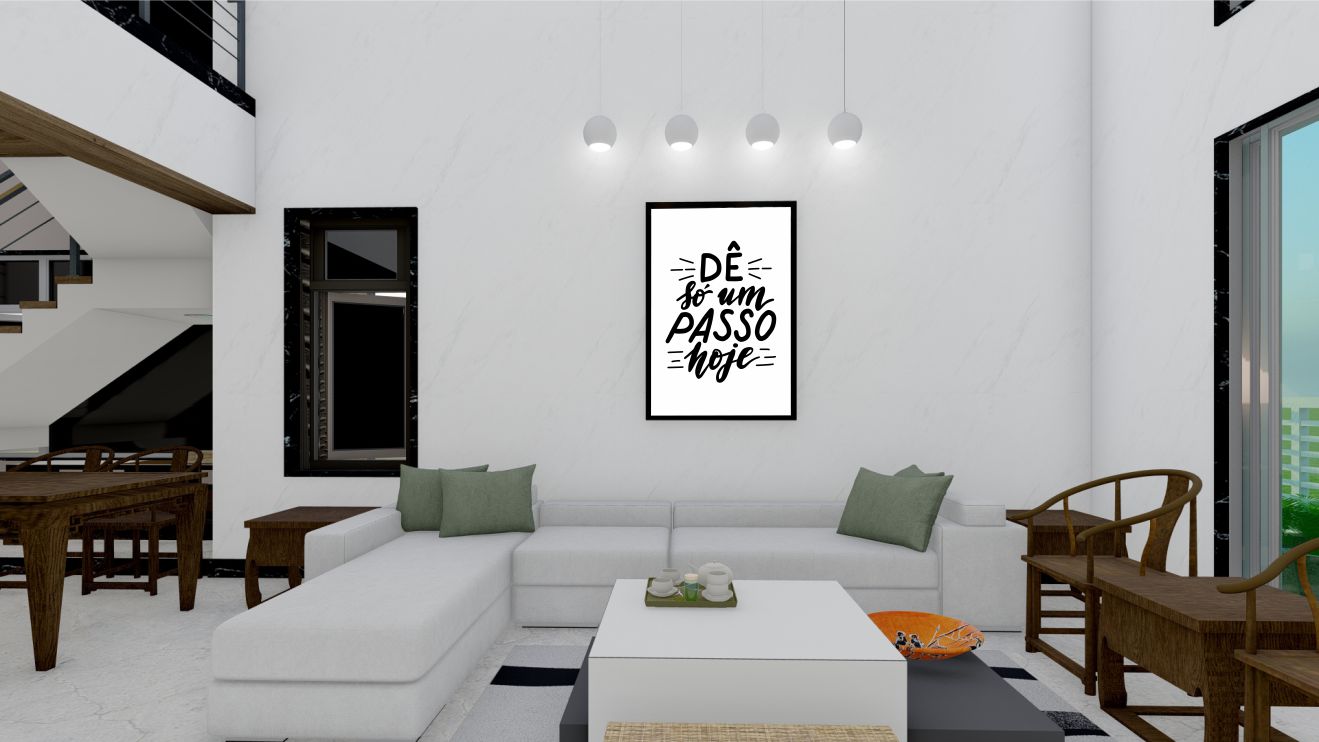 Quadro Decorativo Frase Motivacional em Adesivo com Moldura Caixa
