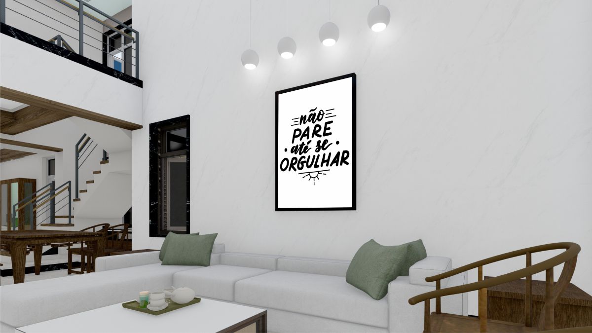 Quadro Decorativo Frase Motivacional 02 em Adesivo com Moldura Caixa