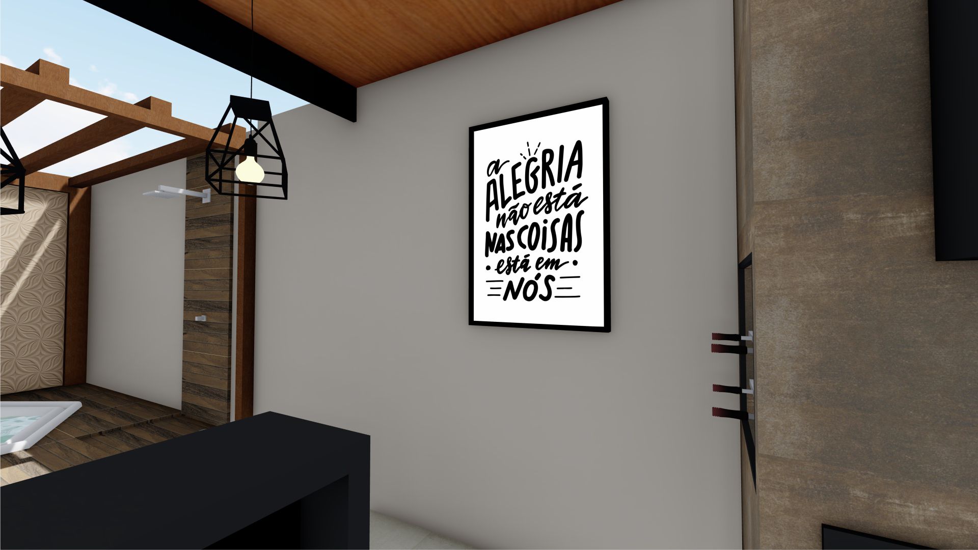 Quadro Decorativo Frase Motivacional 03 em Adesivo com Moldura Caixa