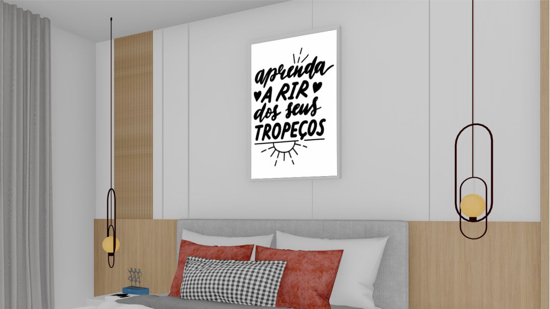 Quadro Decorativo Frase Motivacional 04 em Adesivo com Moldura Caixa