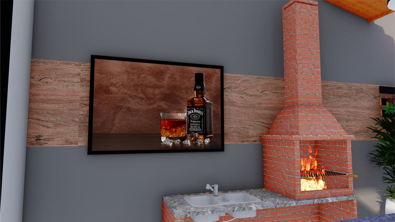 Quadro Decorativo Gourmet Whisky em Adesivo com Moldura Caixa