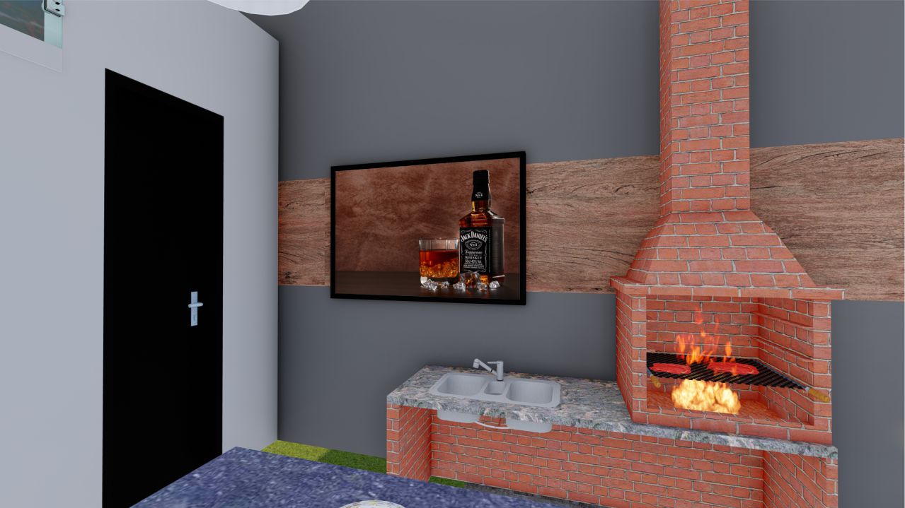 Quadro Decorativo Gourmet Whisky em Adesivo com Moldura Caixa
