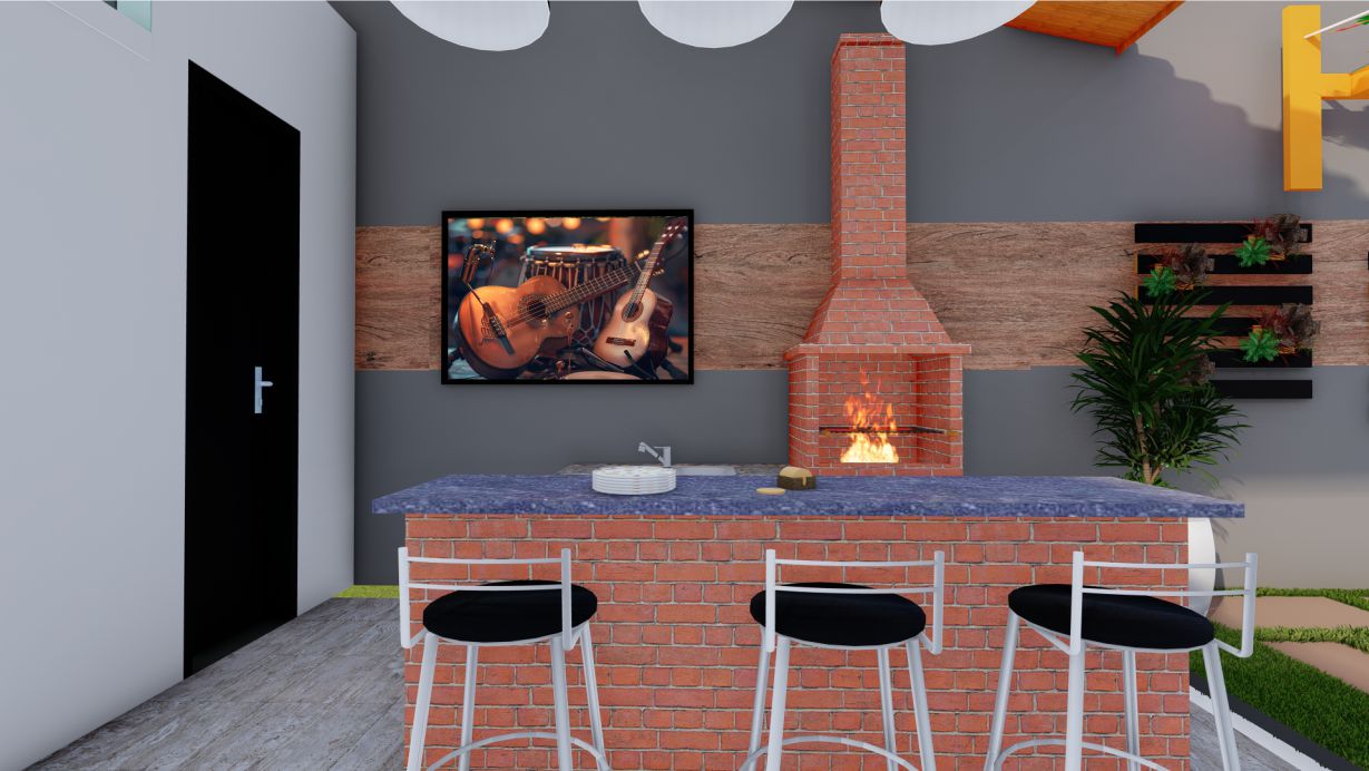 Quadro Decorativo Violão em Adesivo com Moldura Caixa