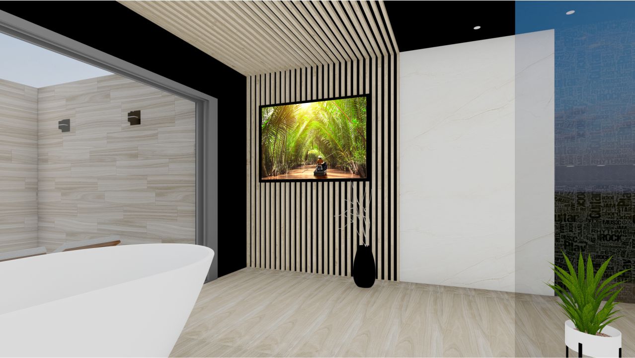 Quadro Decorativo Floresta em Adesivo com Moldura Caixa