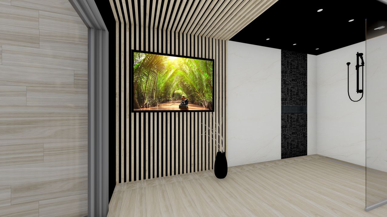 Quadro Decorativo Floresta em Adesivo com Moldura Caixa