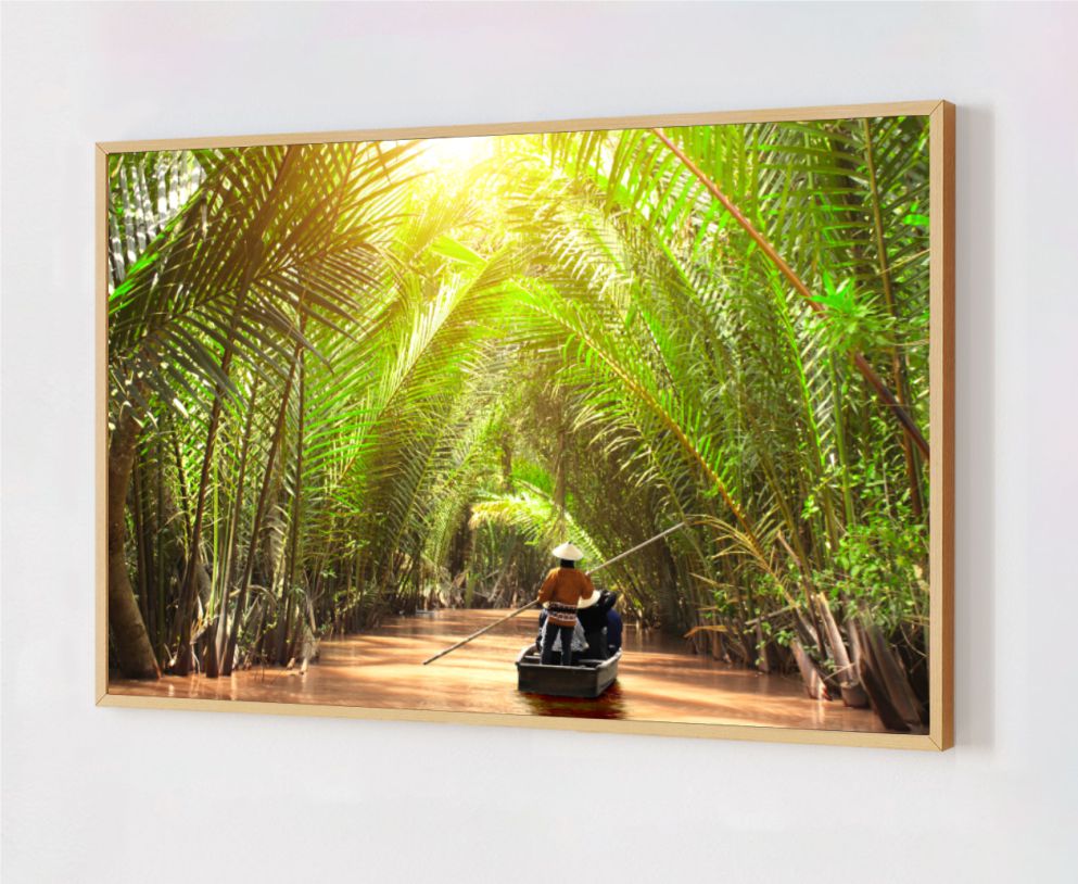 Quadro Decorativo Floresta em Adesivo com Moldura Caixa