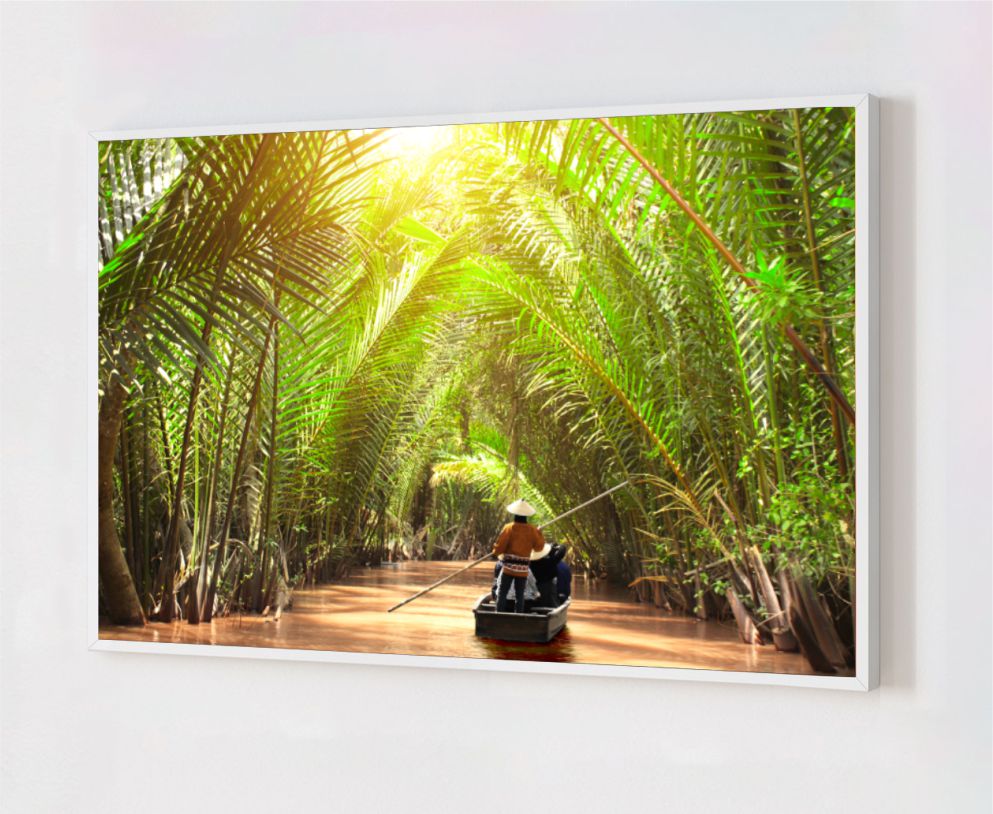 Quadro Decorativo Floresta em Adesivo com Moldura Caixa