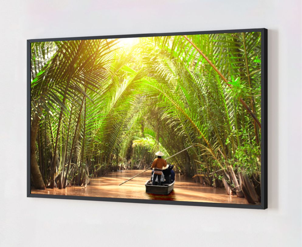 Quadro Decorativo Floresta em Adesivo com Moldura Caixa