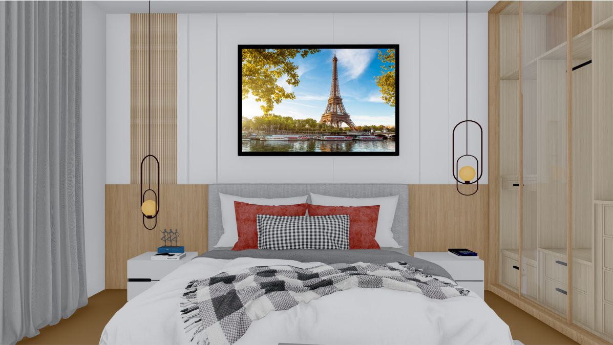 Quadro Decorativo Paris em Adesivo com Moldura Caixa