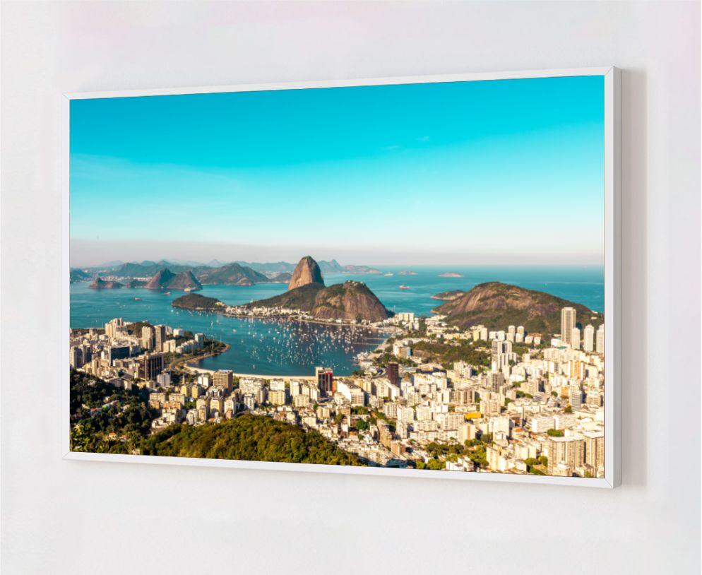 Quadro Decorativo Rio de Janeiro em Adesivo com Moldura Caixa