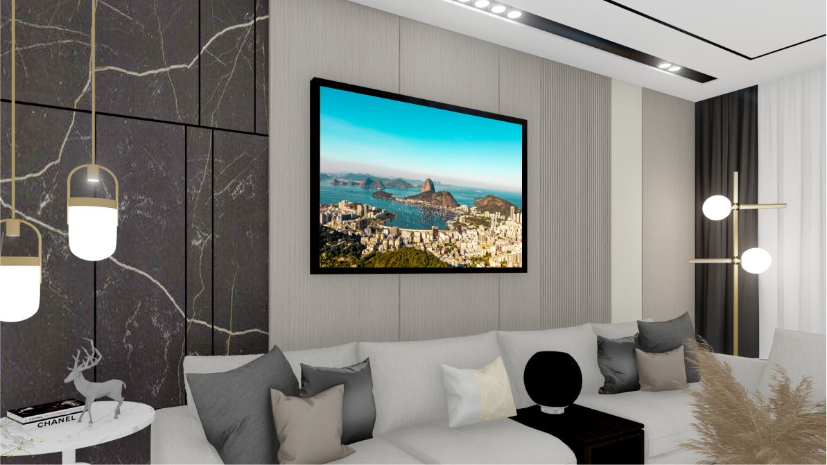 Quadro Decorativo Rio de Janeiro em Adesivo com Moldura Caixa