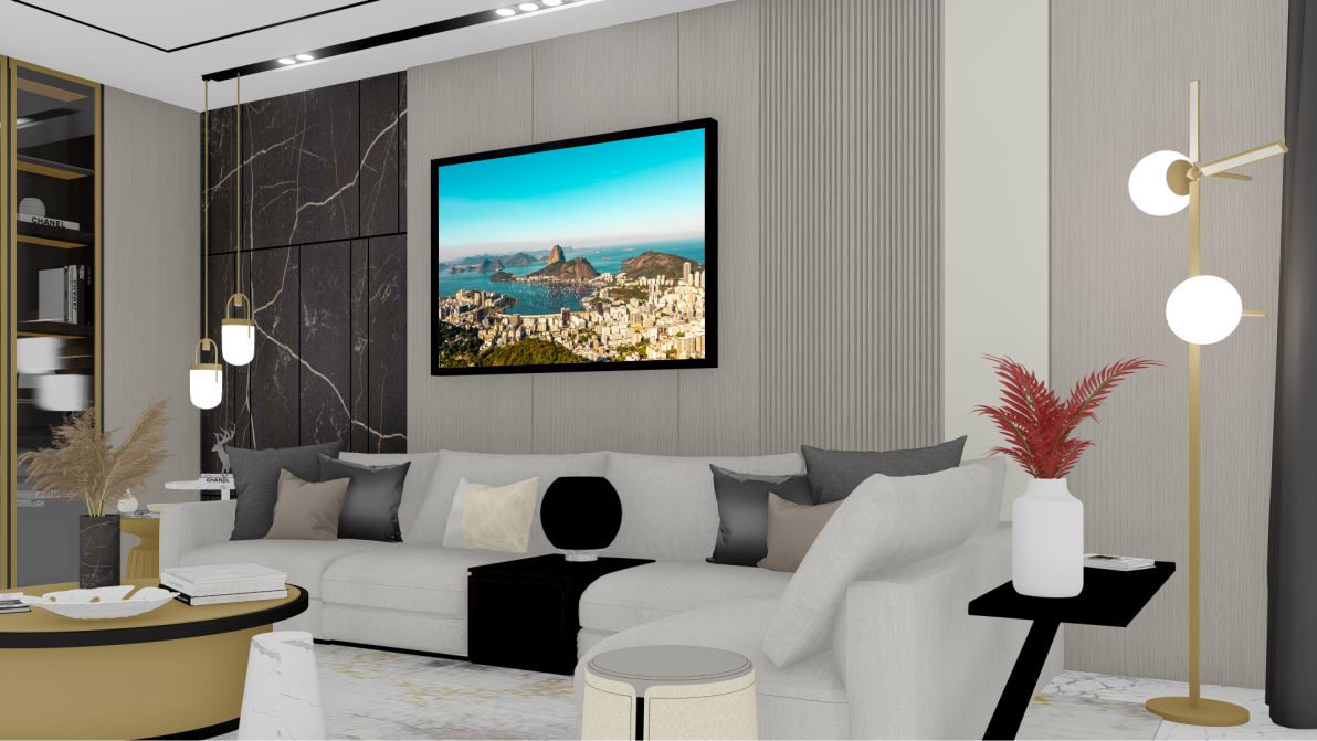 Quadro Decorativo Rio de Janeiro em Adesivo com Moldura Caixa