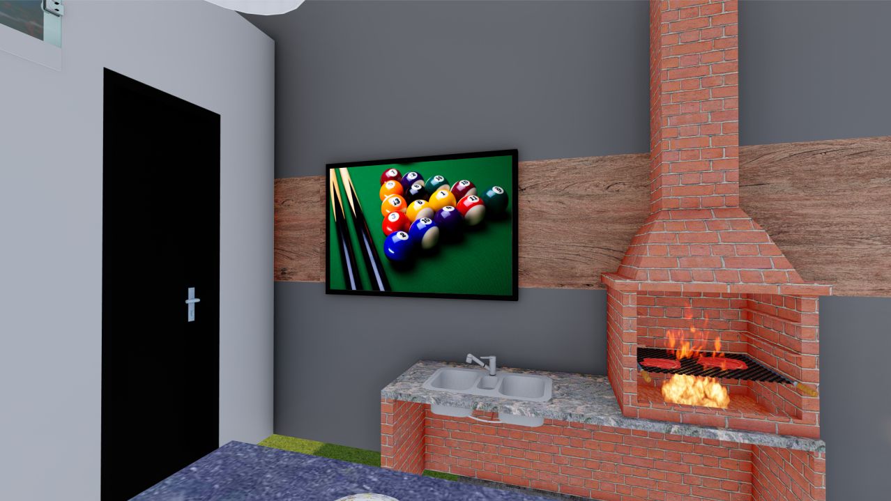 Quadro Decorativo Sinuca em Adesivo com Moldura Caixa