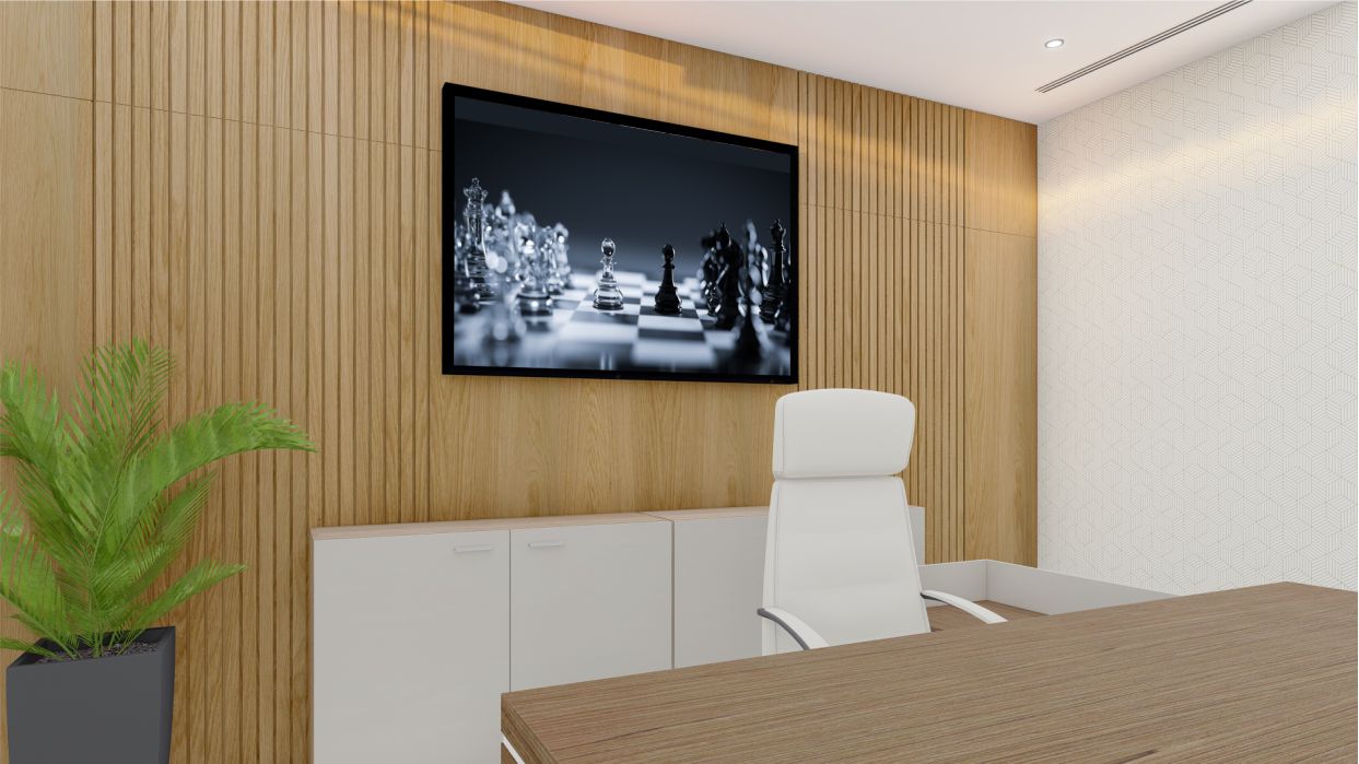 Quadro Decorativo Xadrez em Adesivo com Moldura Caixa